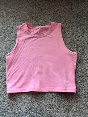 Zyia Pink Sleeveless Crop Tank Top